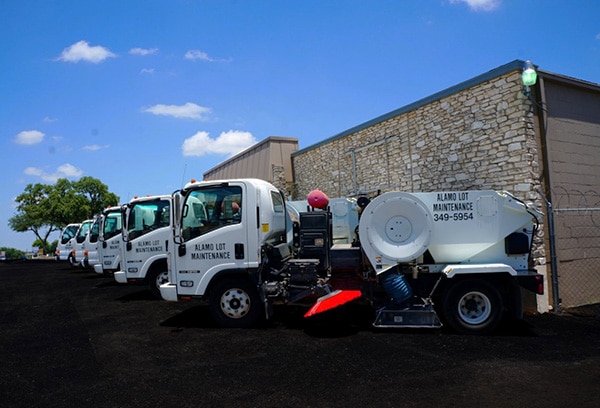 Alamo Lot Maintenance Sweeping Fleet of Trucks